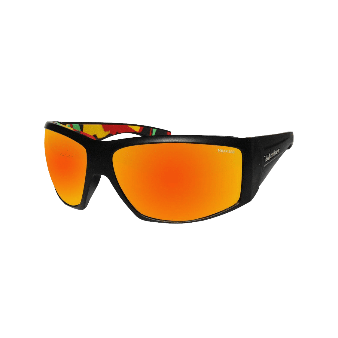 Ahi Bomb - Gafas de Sol Polarizadas Espejo ANSI Z87+ 1 AH111RMRSTA Ahi BombGafas de Sol Polarizadas Espejo rojo lente Seguridad calificado ANSI Z87+ con espuma rasta