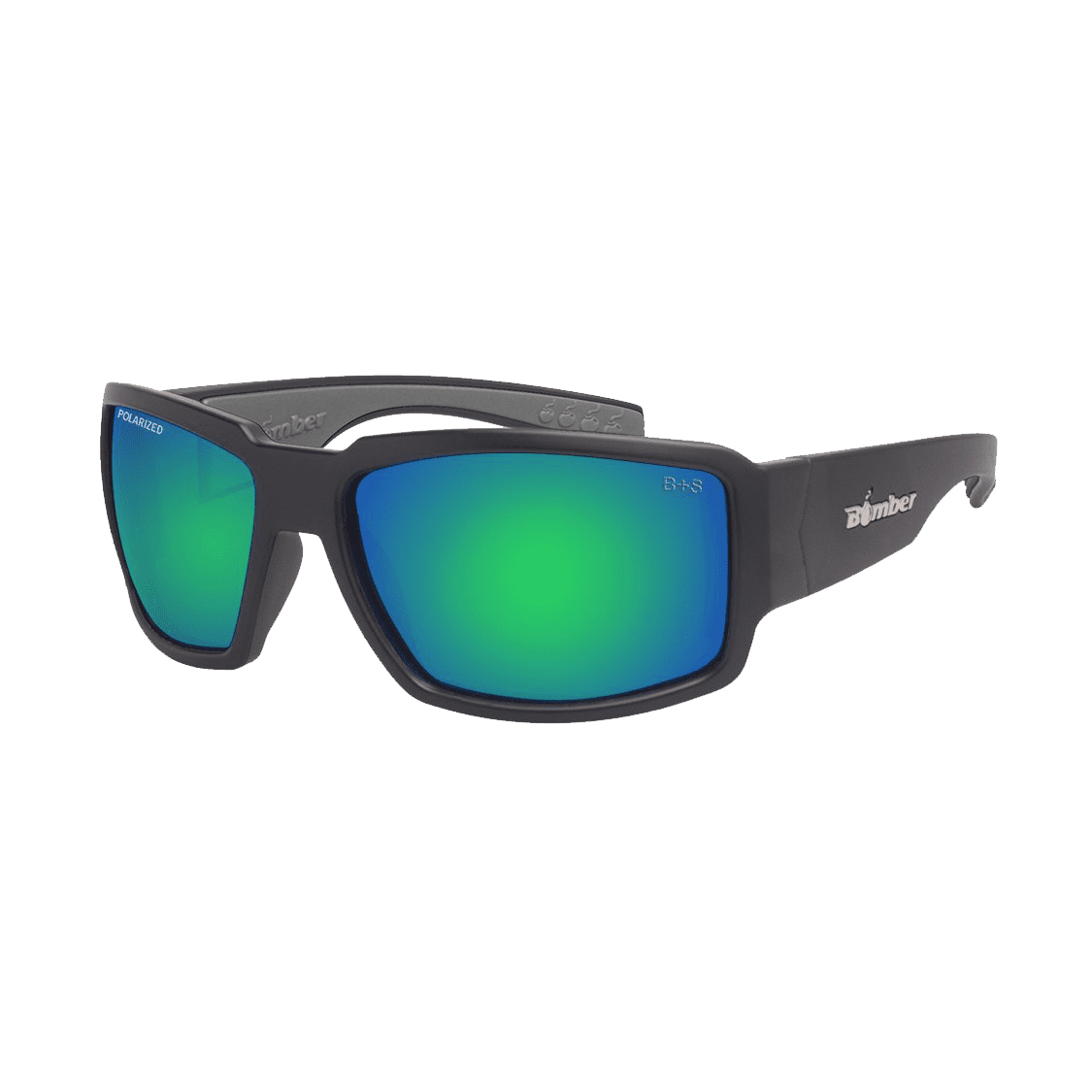 Boogie Bomb - Gafas de Sol Polarizadas Espejo ANSI Z87+ 1 BG111GM Boogie Bomb Gafas de Sol Polarizadas Espejo verde lente Seguridad calificado ANSI Z87+ que flotan