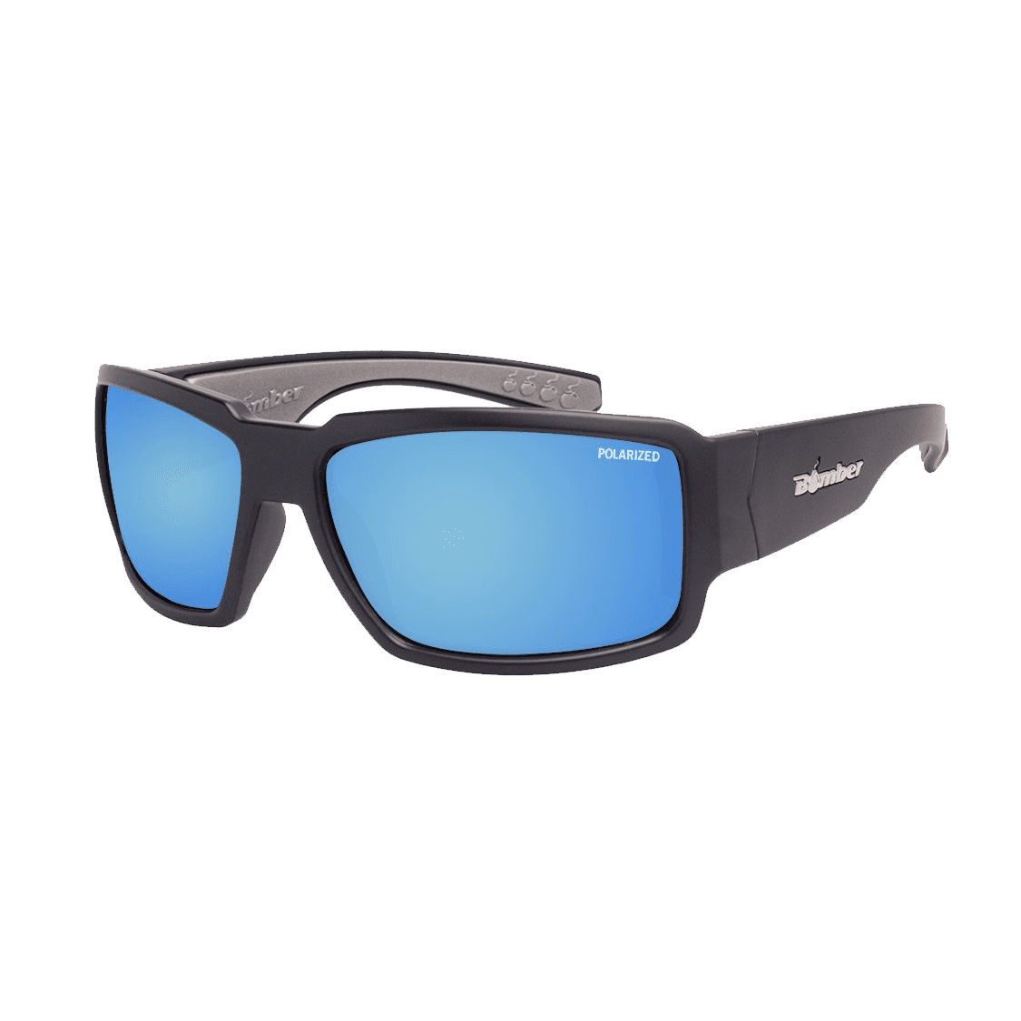 Boogie Bomb - Gafas de Sol Polarizadas Espejo ANSI Z87+ 1 BG111ICE Boogie Bomb Gafas de Sol Polarizadas Espejo azul ICE lente Seguridad calificado ANSI Z87+ que flotan