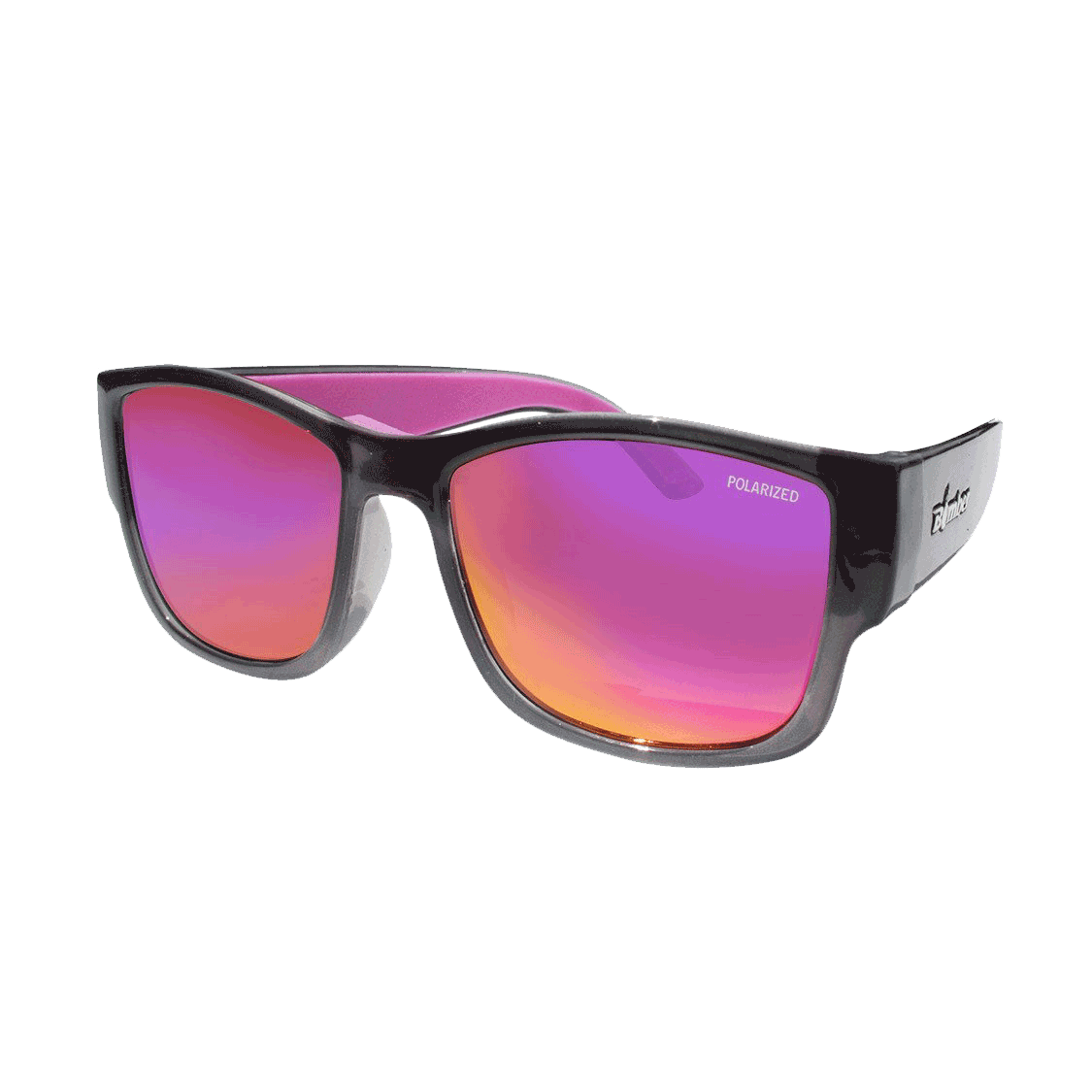 Gomer Bomb - Gafas de Sol Polarizadas Cristal Ahumado UV400 1 GM114PMPF Gomer Bomb Gafas de Sol Polarizadas Cristal con lente espejo rosa UV400 y espuma rosa que flotan
