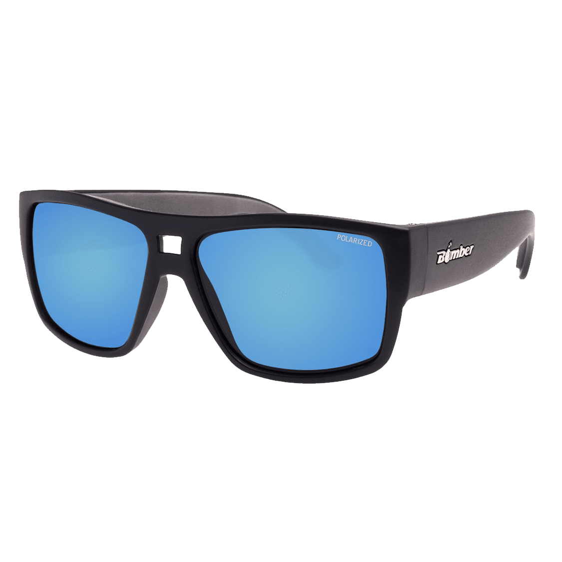 Irie Bomb - Mate Black Polarizadas Espejo Hielo UV400 1 IRE111ICE Irie Bomb Gafas de Sol Polarizadas Espejo lente azul ICE con espuma azul y que flotan