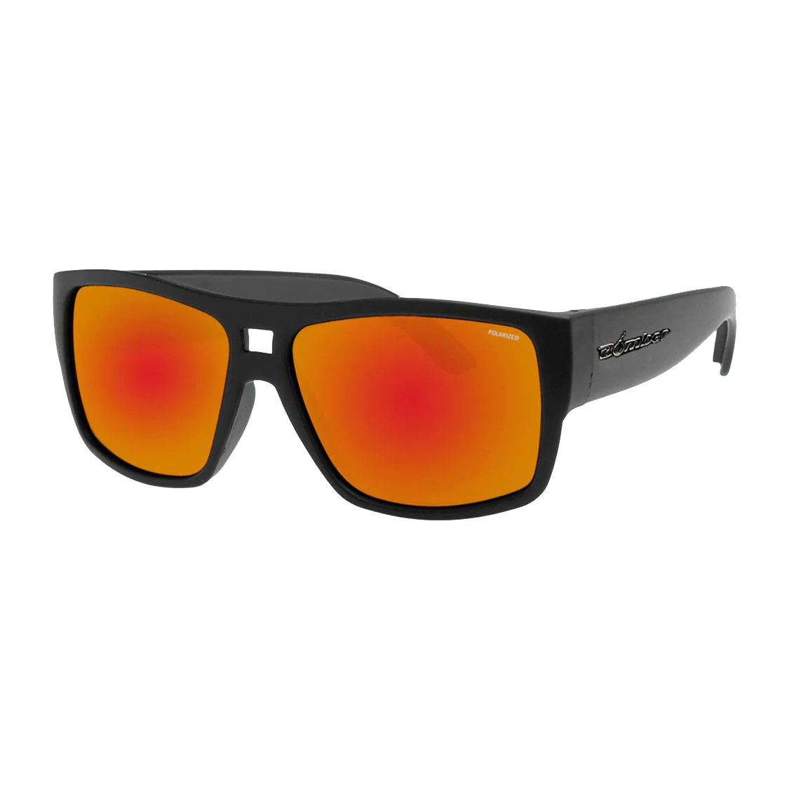 Irie Bomb - Mate Negro Polarizadas Espejo Rojo Espuma Rasta UV400 1 IRE111RM Irie Bomb Gafas de Sol Polarizadas Espejo rojo lente con espuma gris que flotan
