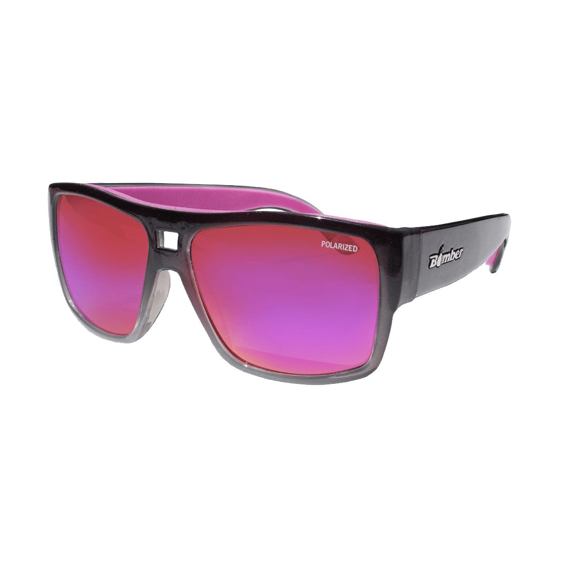 Irie Bomb - Cristal Ahumado Polarizadas Espejo Rosa Espuma Rasta UV400 1 IRE114PMPF Irie Bomb Gafas de Sol Polarizadas Cristal con lente espejo rosa UV400 y espuma rosa que flotan