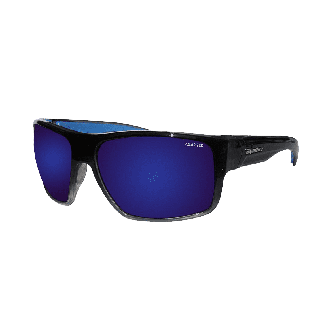 Mana Bomb - Gafas de Sol Polarizadas Cristal Ahumado ANSI Z87+ 1 MA114BMBF Mana Bomb Gafas de Sol Polarizadas cristal que flotan con espejo azul lente Seguridad calificado ANSI Z87+ y espuma azul