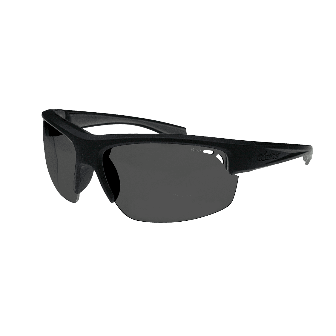 Reggie Bomb - Gafas de Sol Seguridad Ahumado ANSI Z87+ 1 RG103 Reggie Bomb Marco negro gafas de sol seguridad ahumado flotantes con lentes de industrial policarbonato clasificación ANSI Z87+