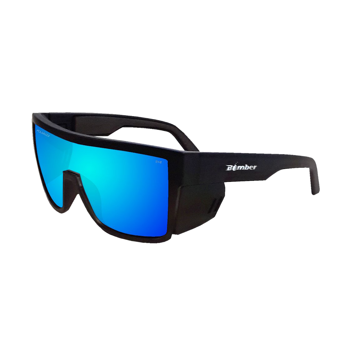 Buzz Bomb - Gafas de Sol Polarizadas Espejo ANSI Z87+ 3 BZ111-ICE Buzz Bomb gafas de sol flotantes con lente de seguridad polarizado espejo hielo