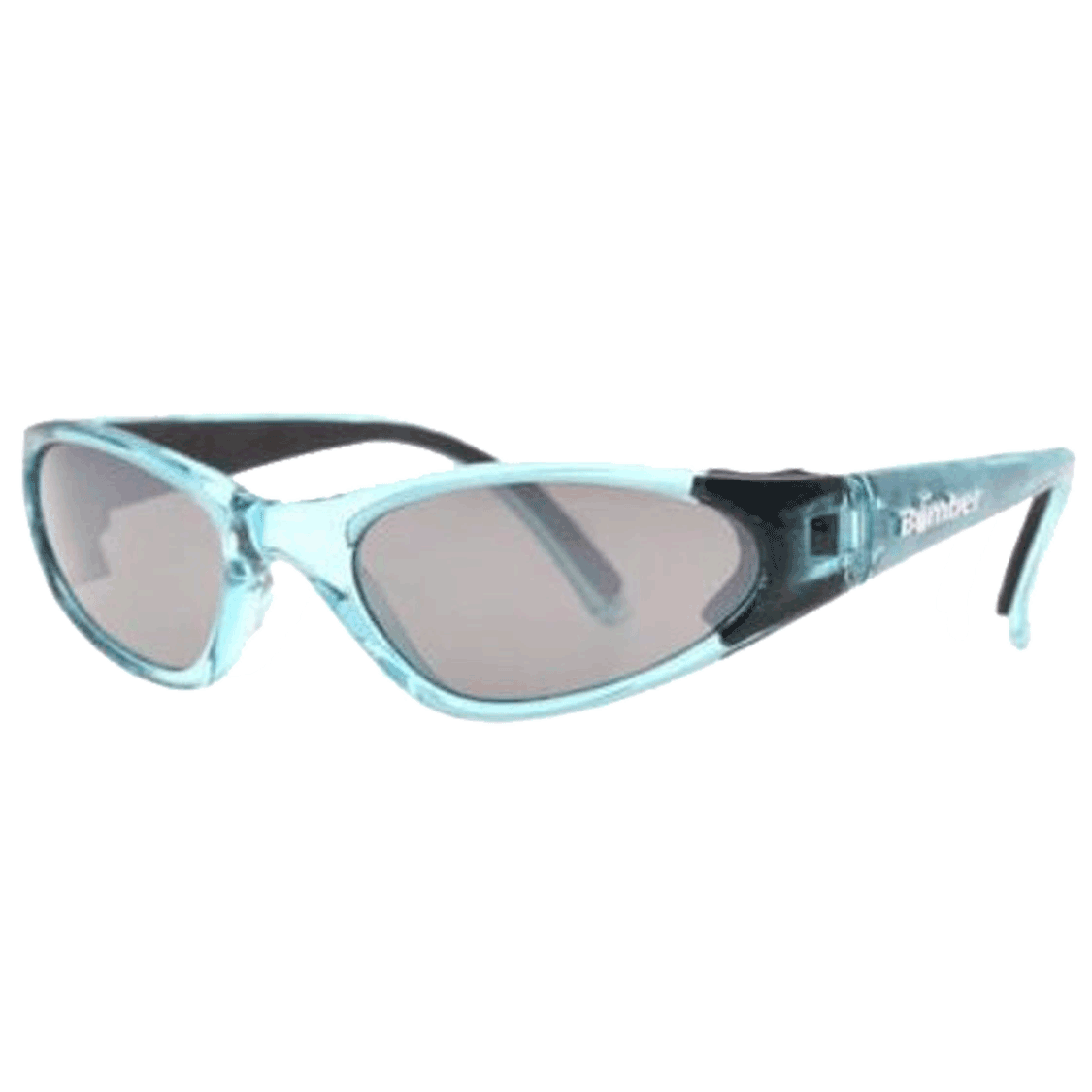 K-Bomb 1 KCBL5 Gafas de sol para niños con marcos de cristal azul con lentes ahumados de policarbonato