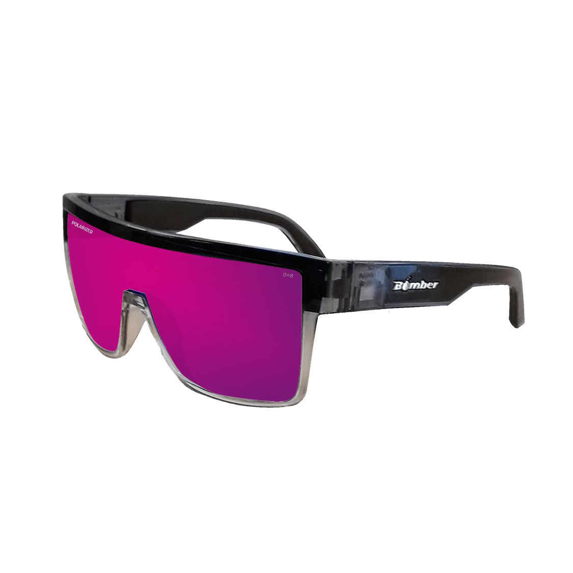 Buzz Bomb - Gafas de Sol Polarizadas Cristal Ahumado ANSI Z87+ 1 BZ114PNK Buzz Bomb Gafas de Sol Polarizadas cristal con espejo rosa lente Seguridad calificado ANSI Z87+ que flotan