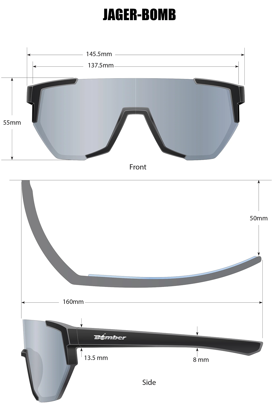 Jager Bomb - Gafas de Sol Polarizadas Cristal Ahumado ANSI Z87+ 5 Jager Bomb - Gafas de Sol Polarizadas Cristal Ahumado ANSI Z87+ - Imagen 5