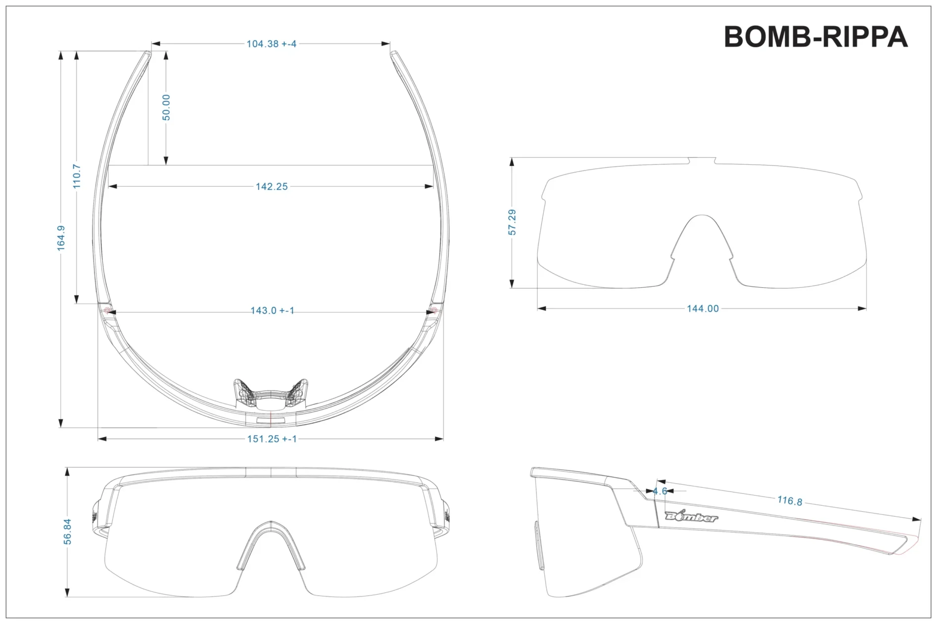 Bomb Rippa - Gafas de Sol Polarizadas Espejo ANSI Z87+ 4 Bomb Rippa - Gafas de Sol Polarizadas Espejo ANSI Z87+ - Imagen 4