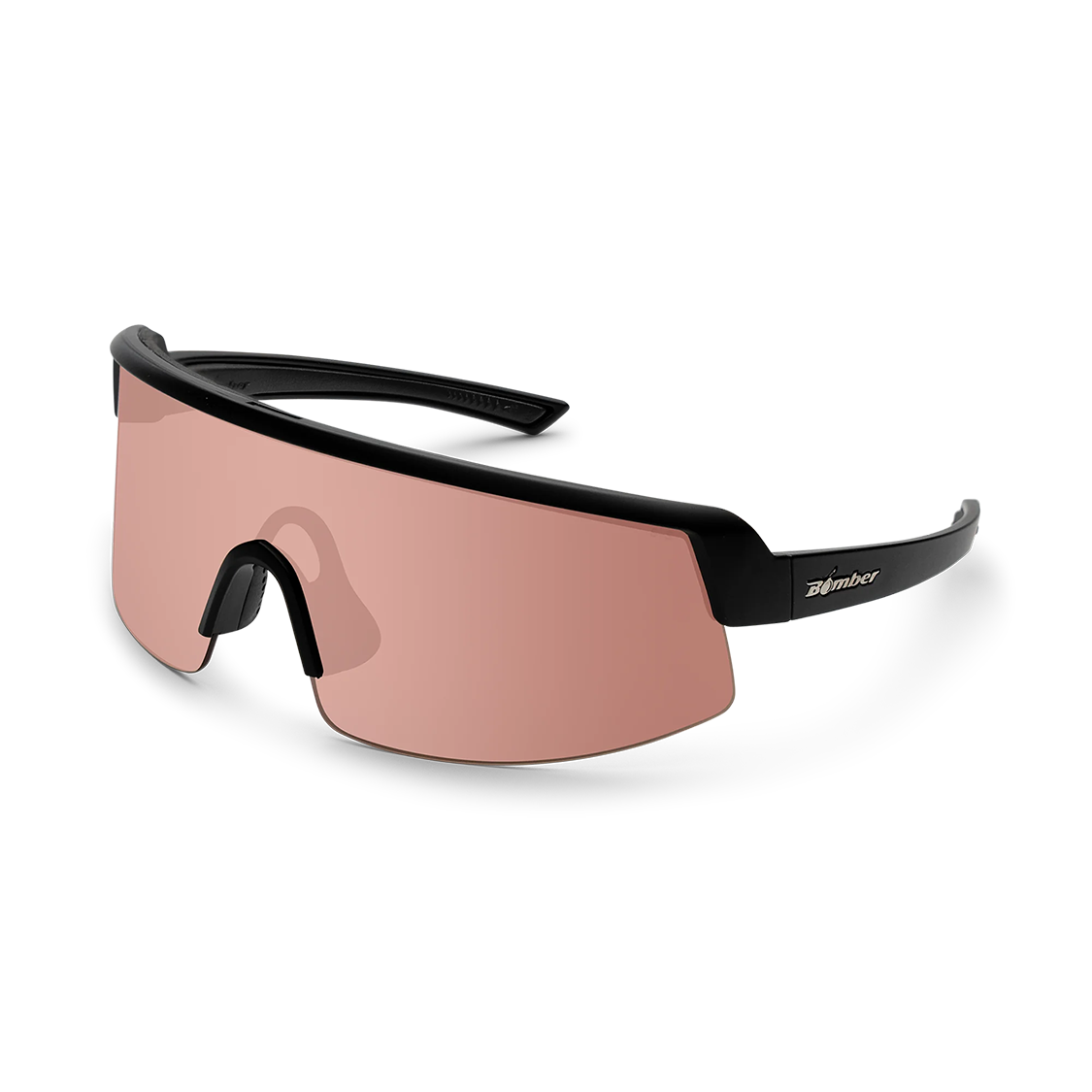 Bomb Rippa - Gafas de Sol Polarizadas Espejo ANSI Z87+ 1 BRP111PM Bomb Rippa Gafas de sol polarizadas negro con lente espejo rosada de seguridad ANSI Z87+ que flotan